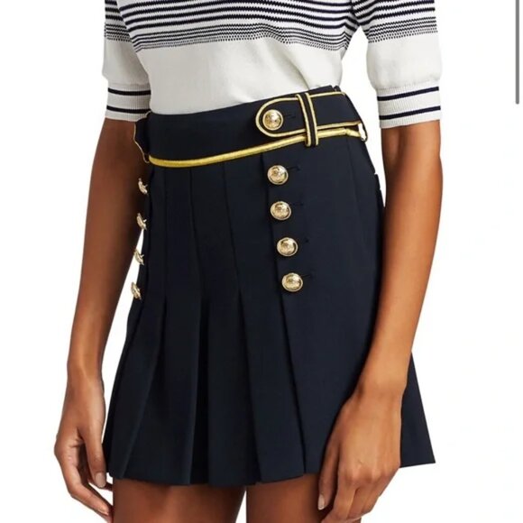 Derek Lam 10 Crosby Pleated Sailor Shorts Size 4 - Picture 2 of 11